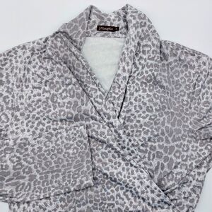 J McLaughlin Catalina Faux Wrap Animal Print Top Women's Small Stretch Career